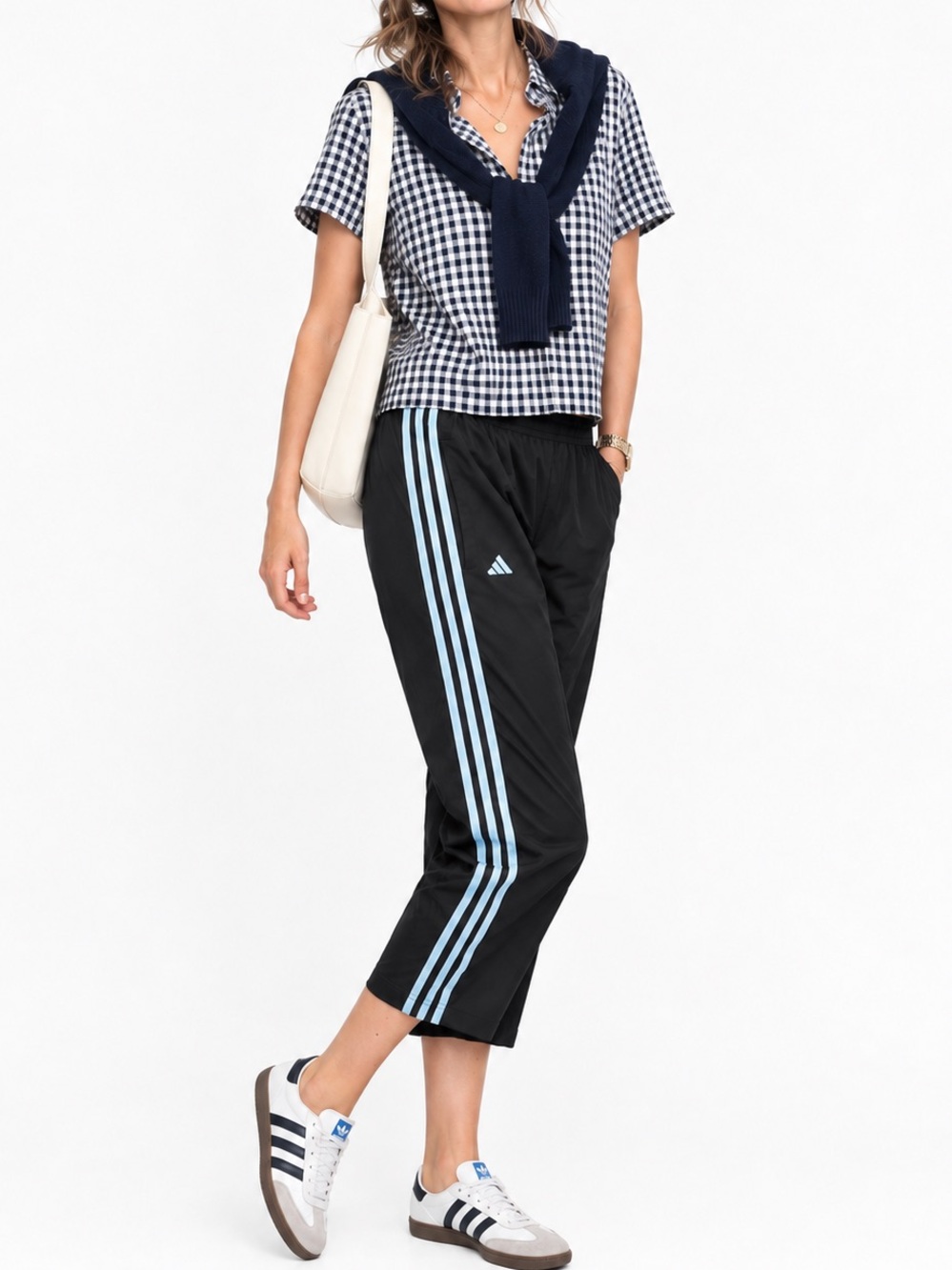 adidas Track Capris Medium Black 3-Stripes Athletic Pants Indie Streetwear